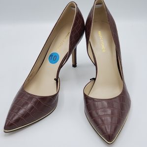 MARC FISHER BROWN HEEL WOMEN SHOES SZ 10